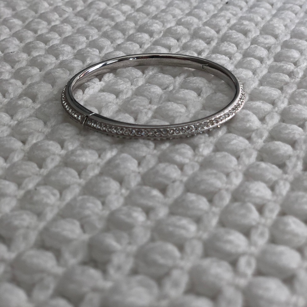 NADRI Double Pave Crystal Row Bangle